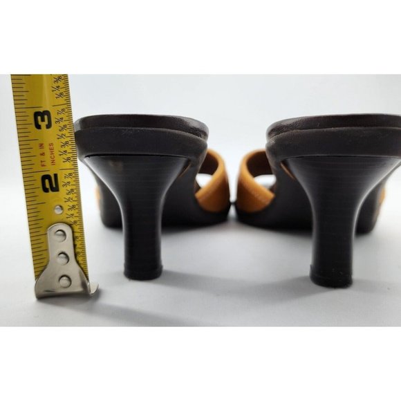 Aerology by Aerosoles Women's Orange Leather Open Toe "Most Likely" Heels Sz 8.5 - Picture 8 of 12